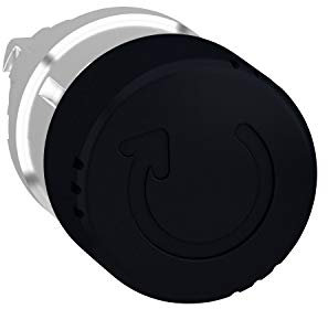 Schneider ZB4BS42 Frontelement rund für Drucktaster, Drehentriegelung, Pilzdrucktaster, durchmesser 30mm, Schwarz, durchmesser 22 cm