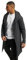 Urban Classics Herren Long Hooded Open Edge Cardigan Strickjacke, Charcoal, XL