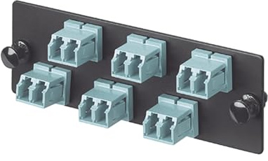 Panduit fap6waqdlcz Multimode 6-port Faser Adapter Panel mit Zirkonia Keramik Split Ärmel, aqua