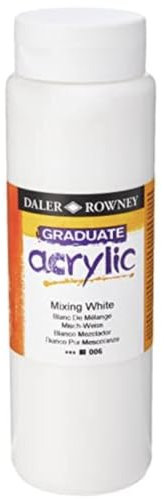 Daler-Rowney Graduate Acrylic Paint, Plastic Bottle, 16.91oz - 500 ml, Mixing White