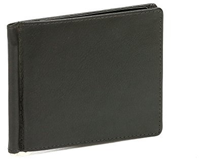 LEAS Dollar Clip Geldscheinklammer Geldklammer Money Clip Echt-Leder, schwarz Special Edition