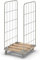 kaiserkraft | Rollbehälter MODULAR | Holz-Rollplatte | Gitter 2-seitig