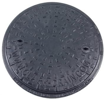Clark Drain CD1657 KMB 450mm Overall Size Over Cover Only 495mm Ductile Iron Frame & Manhole Cover B125 Chamber Inspection Round Circular