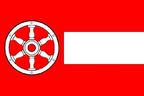 U24 Aufkleber Erfurt Flagge Fahne 30 x 20 cm Autoaufkleber Sticker