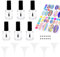 Empty Nail Polish Bottles with Dupont Brushes - Set of 6 - Clear Transparent Glass - Including Funnels (for Easy Filling) and Mixing Balls (for Better Mixing Results) - Make Your Own Nail Polish