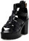 CuteFlats Damen Plateau Sandalen mit Blockabsatz Reißverschluss Gladiator Schuhe