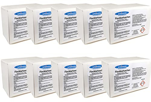 SchwimmWa Pool Flockkartuschen 10 kg (10 x 1kg / 80 Kartuschen)