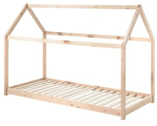 Vipack Cabane Hausbett Liegefläche 90 x 200 cm, Natur