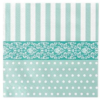 Sovie HOME Serviette BINE | Airlaid-Servietten 40x40 cm | hochwertige Einweg-Servietten für Hochzeit oder Feiern | extrem saugstark & stoffähnlich | 12 Stück (Mint)