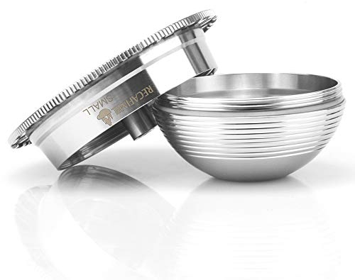 Stainless Steel Refillable Coffee Pods Compatible for Nespresso VertuoPlus,Stainless Steel Reusable Coffee Capsules Pods (2.4 oz)