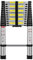3.8M/12.5FT Extendable Alminium Ladders Telescopic Folding Portable Ladder with Stabiliser Bar and EN131 Certificated,Weight Capacity : 330Lbs(150kg)
