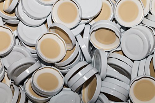 AE-GLAS Lot de 50 Bouchons - Twist-Off Blanc 48 mm Pour bouteilles en verre/bouteilles de lait (50 pièces)