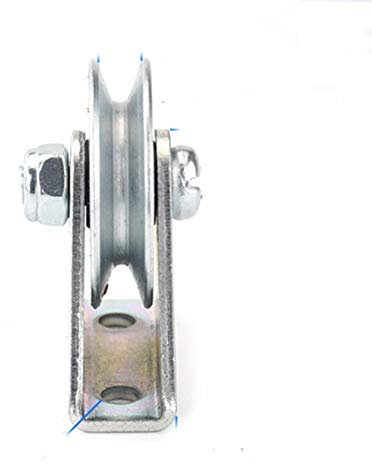 Chiloskit 1 Stück Lager Drahtseil Stahl Riemenscheibe Block Einzelrad Drehgelenk Heben Seil Riemenscheibe Block U-Rille Typ Lager Stahl