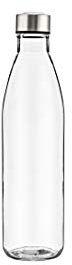 B'GHEST Aquazu Botella de Cristal con Tapón de Aluminio. Capacidad 1 Lt.