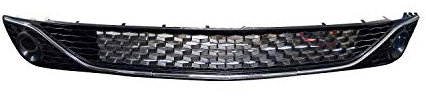 Griglia centrale nera paraurti anteriore con modanatura cromataura cromata, compatibilIe con LANCIA YPSILON dal 09/2015