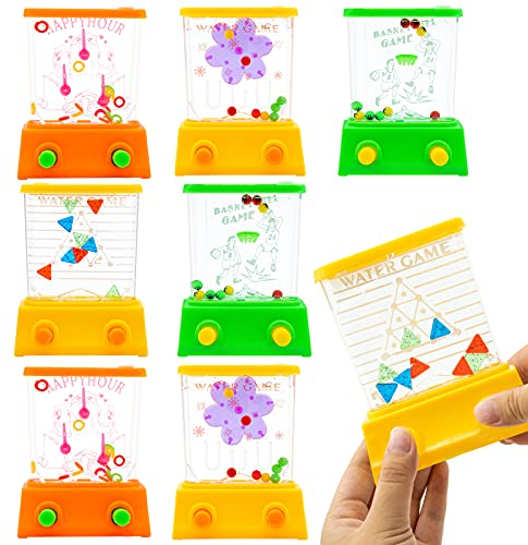 FORMIZON Wasser Flipper, 8 Stück Handheld Wasser Spiel Mini Wasser Ring Spiel Kinder Wasserflipper Fun Geschenke Mitgebsel Kindergeburtstag Geschenke Halloween Weihnachten, Ohne Wasser (Mehrfarbig)