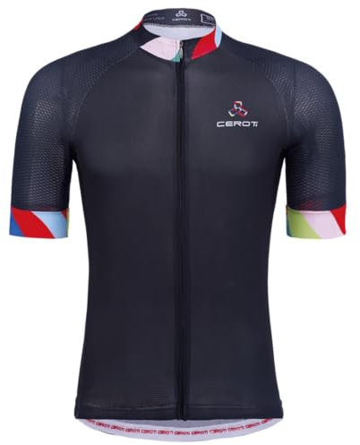 CEROTIPOLAR Eng anliegendes AirCool Radtrikot für Herren, Bike Shirts UPF50+, PRO Dry Fit Leichtgewicht-Stoff