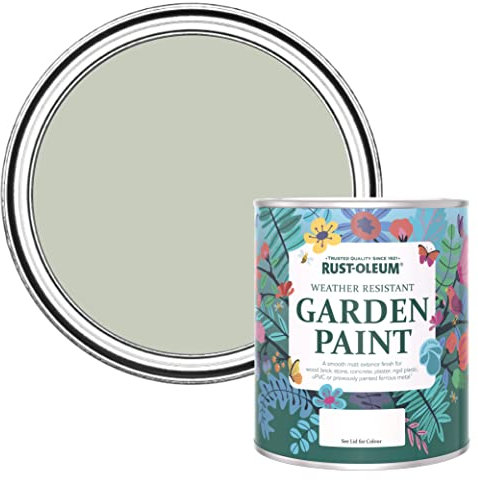 Rust-Oleum Peinture Verte Résistante à l'humidité pour Jardins, Finition Mate - Aloé Vera 750ml