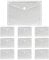 VELOFLEX A453010 - Dokumentenhülle Crystal, 10 Stück, DIN A4, Dokumententasche mit Klettverschluss, PP, transparent