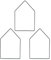 Ideen mit Herz Metall Formen Haus | 3 Stück | schwarz | Drahtformen zum Basteln | Metallringe, Wickeltechnik, Floristik, Makramee | 20cm x 13,3cm | Drahtstärke 3mm