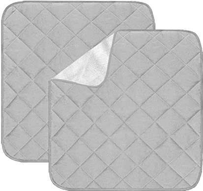 iFCOW Waschbare Stuhlunterlagen für Inkontinenz, 2 Stück, wasserdicht, rutschfest, saugfähig, Inkontinenz-Sitzschoner, 55,9 x 53,3 cm
