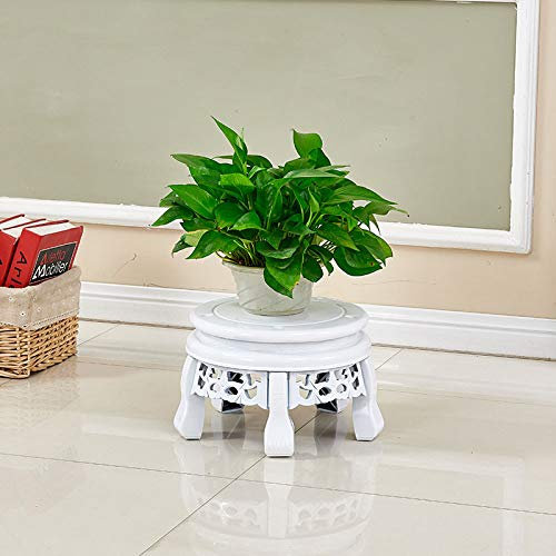 AFLCIO Blumentopfständer Multifunktionaler Kunststoff Sukkulenten Blumenregal Eisenständer Rack Für Indoor Outdoor Garten Terrasse Balkon Decor Display,White-S