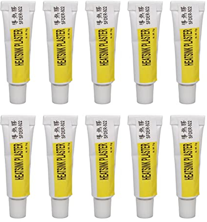10 Stück Wärmeleitkleber, Silikonkleber, Wärmeleitpaste, Kühlkörperkleber, Jeweils 5 G, 1,5 MPa, Stark Haftendes Kühlkörperpflaster Für LED-GPU-Grafikkarte