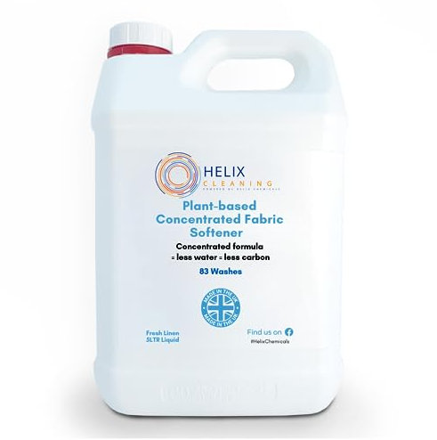 Helix Cleaning Plant Based Concentrated Fabric Conditioner Fresh Linen 2x5ltr - Total of 334 Washes - by Helix Chemicals