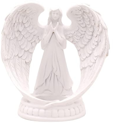 Gsycle Teelicht Kerzenhalter, Engel Kerzenhalter Gebet Kerzenhalter Engel Flügel Teelicht Engel Sammlung Figur Gebet Engel Kerzenhalter für Zuhause Dekorativ(L)