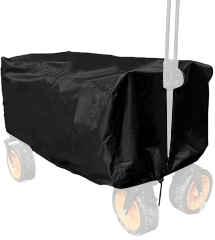 lyanny Bollerwagen Abdeckung Wasserdicht, Abdeckung Für Bollerwagen, Anti-UV Staubdicht 210D Oxford-Tuch Gartenwagen Abdeckung für Handwagen