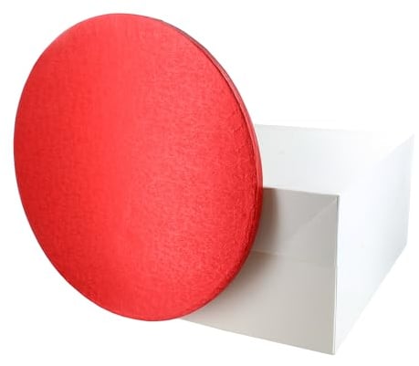Culpitt Red Board & Box Set | 12 | White Cake Box & Drum, Transport Combo