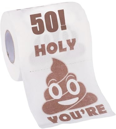 Tomtary You're 50 Printed Funny Toilet Paper Roll Novelty Birthday Gift Decor Paper Party Supplies Funny Gag Gifts for Best Friend Prank Surprise Happy 50th Birthday Toilet Paper Present