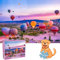 HUADADA Puzzle 1000 Teile, Puzzle Erwachsene, 1000 Teile Puzzle für Erwachsene und Kinder, Impossible Puzzle, Puzzle-Geschenk, Clevere Rätsel, Puzzle Farbenfrohes, Puzzle mit Heißluftballon-Motiv