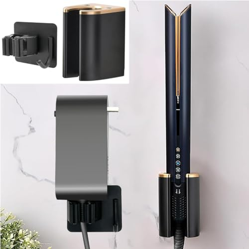 Airstrait Wandhalterung, Aufbewahrungsständer Kompatibel mit Dyson Airstrait HT01 / Airwrap, Halterung aus Aluminiumlegierung mit Kleber, Airstrait Klammern Halter Zubehör