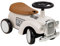 Baroni Toys Vintage Rutschfahrzeug für Kinder von 12 bis 36 Monaten, Retro Rutschauto mit Hupe, Staufach, Lenkstange und stabilen Rädern zum Laufenlernen, 25x59x35 cm (Weiß)