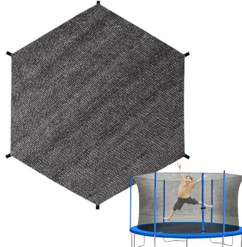 Duroecsain Zeltabdeckung Sonnenblende für Trampolin, Sonnensegel für Trampolin, runde Sonnenblende für Trampolin, Schutzwerkzeug für Trampolin aus Netzgewebe