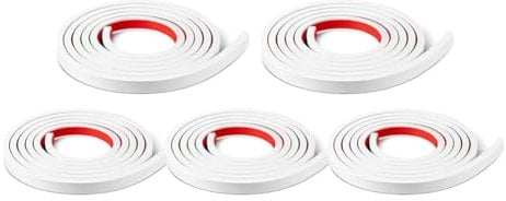 Giilayky 5 Rolls Total Window Grille Inserts Grid Kit Self Adhesive Peel and Stick Trim Simulated DIY Window Decorative White