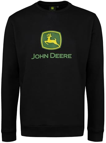 JOHN DEERE Sweat-shirt noir avec logo JD, Noir , S