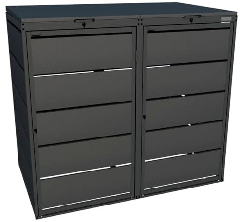 Obox 2 Wheelie Bin Storage Box with Folding Roof 240 L