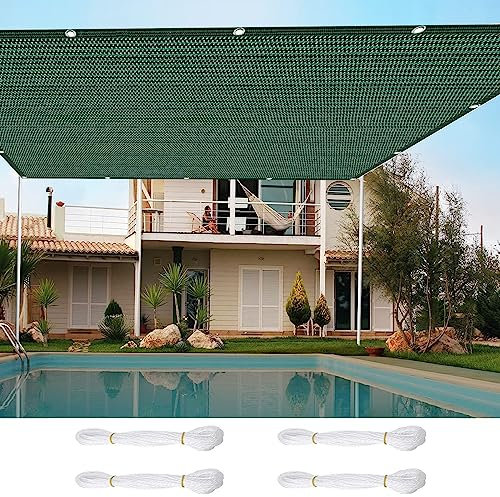Parasol d'extérieur C 3,2 x 3,6 m résistant aux intempéries anti-UV Vert foncé