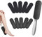 Foot Files for Hard Skin Set, Double-Sided Stainless Steel Foot Scraper Hard Skin Remover with 10 Free Refill Grits Replacement Pads, Professional Foot File Pedicure Tool for Smooth Feet at Home
