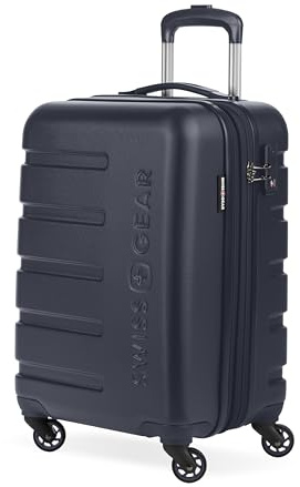 SwissGear 7366 Hartschalenkoffer mit Erweiterungsfunktion und Rollen, Marineblau, Carry-On 19-Inch