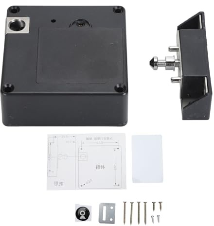 Electric Cabinet Lock Smart Hidden Drawer Lock with RFID Card Electromagnetic Cabinetslock Concealed Securitylock Connection for Pantry Secret Shelf Locker Shoe Closet