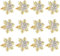BlesConi Elegante Schneeflocken-Serviettenringe aus Metall, Tisch-Halter, Esszimmer, dekoratives Zubehör für Hochzeit, Party, 12 Stück (Gold)