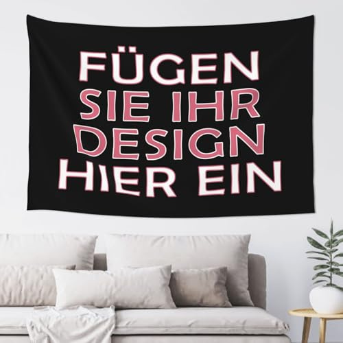 Xenorith Personalisiert Wandteppich poster selbst gestalten Mit Eigenem Foto text wandbehang stoff, individuelle Schlafzimmer-Wanddekoration, Wandteppich xxl decke mit foto94 cm x 74 cm