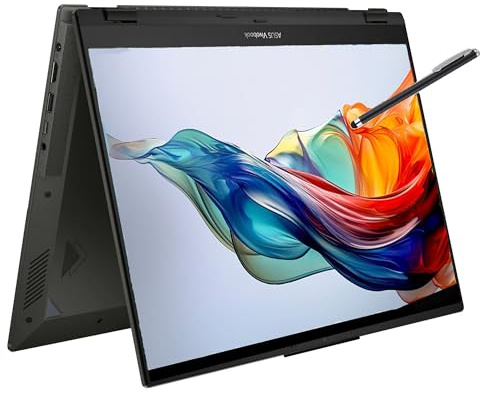 ASUS Vivobook Touch Flip 16 Ordinateur portable 2 en 1 Intel 10-core i5-1335u (Beats i7-1255u) 16 WUXGA 16 Go RAM 512 Go SSD 4K Graphique Rétroéclairé Clavier W11 (TP360 - Renouvelé)