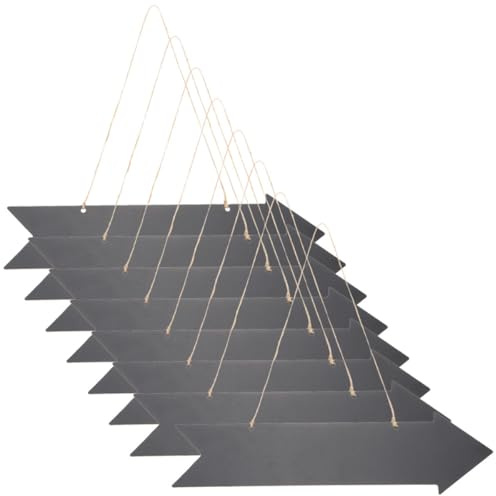 SEWACC Lot de 8 Panneaux en Bois Flèches Directionnelles Effaçables Noires Design Simple pour Décoration Suspendue Salons de Manucure et Pubs