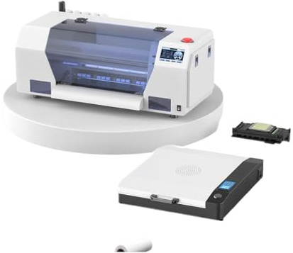 YRTJINYQ A3+ DTF -Drucker mit XP600 Printhead -Härtungsofen und Pulverschüttler 13 -Zoll -Wärmeübertragungsdrucker Kompatibel mit T -Shirts Hoodies und kompatible Kleidungsstücke(Powder Shaker)
