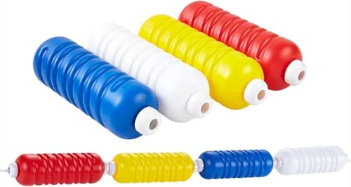Pool-Sicherheitsseil mit Schwimmern – 5 m Nylon-Spurteiler für tiefe und flache Enden, Schwimmbadschnur mit Gewindekugeln, Weiß, 6 cm Breite