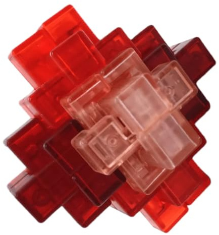 Logica Giochi - Rubin Crystal Puzzle (24 Locks) - 3D-Puzzle - Geschenk für Erwachsene - Originelle Geschenkidee - Logikspiele - Schwieriges Puzzle - ABS Kunststoff - Geistige Herausforderung